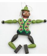 Vintage Wooden Dog Puppet Christmas Ornament Austria For Repair Not Working - $14.47