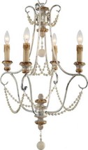 Chandelier Terracotta Lighting Venezia 4-Light Iron Antique Silver Romantic - £758.58 GBP