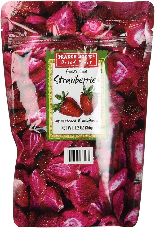 Primary image for Trader Joe's Freeze Dried Strawberries 1.2 Oz Pack of 1 Unsweetend & Unsulfured