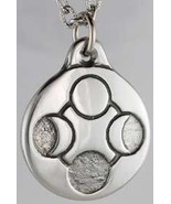 Moons of Magic Moon Phases Pewter Pendant with Chain New - £22.65 GBP