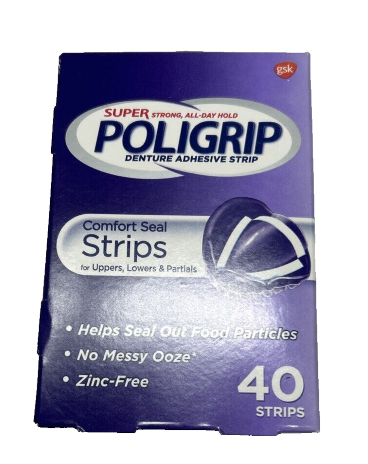 POLIGRIP Denture Adhesive Strip Comfort Seal Strips - 40 strips - $9.49