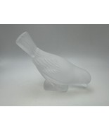 Lalique Frosted Crystal Sparrow With Head Down Figurine - $140.32 CAD
