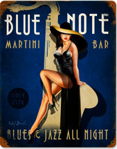 Blue Note Jazz Club Pin Up Metal Sign - £30.75 GBP