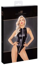 Noir Body Zip Elegante opaco lucido Body erotico irresistibile altamente... - £69.70 GBP