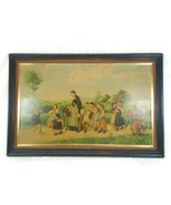 Vintage Albert Anker  Framed Print &quot;Sunday School Walk&quot; 27 x 41 in - $130.95