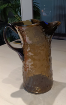 Lovely Vintage Brown Tall Glass Lemonade Pitcher - $34.95
