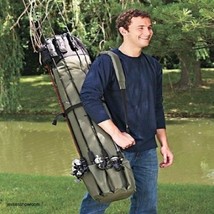 Fishing Rod Reel Case Storage Gear Tackle Bag Outdoor Travel Organizer Tool New - £39.55 GBP