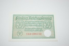 GERMANY 50 Reichspfennig 1940 Banknote Wehrmacht - $16.82