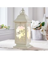 13&quot; Illuminated Night Before Christmas Metal Lantern by Valerie IVORY - £54.51 GBP