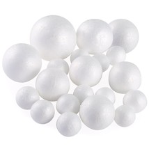 20 Pieces 5 Sizes White Foam Balls Polystyrene Craft Balls Art Decoratio... - £12.67 GBP