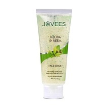 Jovees Herbal Jojoba &amp; Neem Face Scrub for Oily and Sensitive Skin, 100g - £9.27 GBP