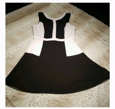 Jack by BB Dakota Black and White Color Block  Midi Dress Size 6 - £25.05 GBP