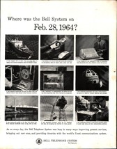 1964 Bell Telephone: Where Was the Bell System On Feb 28 1964 Vintage Print Ad - £20.74 GBP