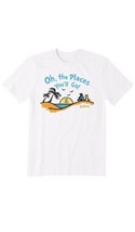 Life Is Good Mens Oh, The Places Dr. Seuss Beach Crusher T-Shirt, Size L... - $29.50