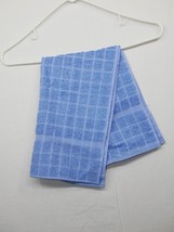 Vintage Leshner Kitchen Tea Hand Towel 100% cotton Blue Square USA 25 x 15 - £7.82 GBP