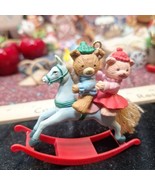 teddy bear brother sister christmas ornament “First Christmas Together” 3” - £5.25 GBP