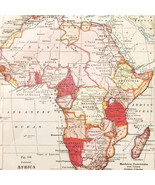 1920 Map Africa Political Sudan Egypt Madagascar Sahara Desert Kongo DWQ4 - $29.99
