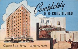 Houston Texas~William Penn HOTEL~1947 Postcard - £3.94 GBP