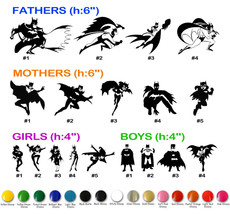 Batman Family Vinyl Decal Sticker Car Window Create Father Mother Sister... - £4.34 GBP+