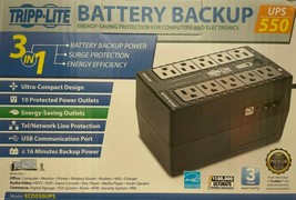 Tripp Lite - ECO550UPS - UPS 550VA 300W Eco Green Battery Back Up Compac... - £94.35 GBP