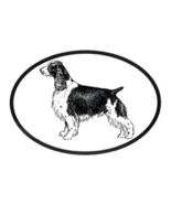 Springer Spaniel - Dog Breed Oval Vinyl Black &amp; White Window  Sticker - £3.19 GBP