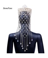 StoneFans Sparkling Crystal Tiara  Wedding Headdress Bride Crown Round L... - $149.44