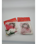 Vintage NOS Contessa Needleworks XMAS Mini WREATH NEEDLEPOINT Ornament K... - $29.48 CAD