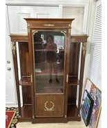 Mahogany &amp; Brass Details Tall Antique Large Cabinet / Furniture - $4,750.11 CAD