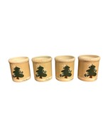 Pat Olson 4 Pc Mini Crocks/ Votives/Decor Christmas Tree Retro Starburst - $18.48