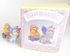 Hallmark Merry Miniatures Easter Parade Purple Bunny Boy Cracked Egg Chi... - $7.95