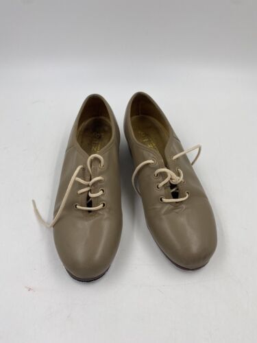 Primary image for Capezio Tele Tone II Tap Shoes Rayow System Tan Beige Lace Up Size 5M