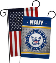 US Navy - Impressions Decorative USA Applique Garden Flags Pack GP108422-BOAB - £27.65 GBP