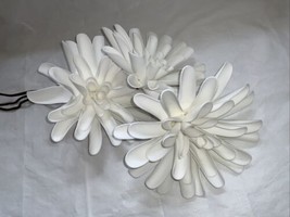 Artificial Fake Flower Heads With Stem Real Looking White Foam - £18.96 GBP
