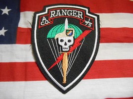 US ARMY A CO. RANGER 1ST OF 75TH TAN BERET POCKET PATCH - $8.00