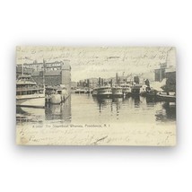Steamboat Wharves Providence Rhode Island RI 1908 Olneyville PO Rotograph Co. - £7.82 GBP