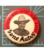 Vintage GENE AUTRY OFFICIAL GENE AUTRY CLUB BADGE Pin Back Button Movie ... - £9.24 GBP