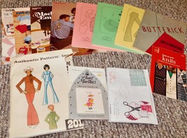 Lot 12 Mixed Sewing Booklets Patterns Embroidery Sew Fit Method VINTAGE! LOOK! - £15.48 GBP