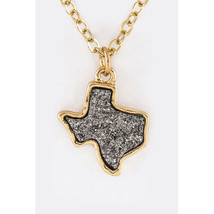 16 Inch Texas United State Map Druzy Charm Pendant Necklace Jewelry Gift Set  - £5.88 GBP