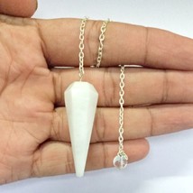 Bulk 5 Pcs Natural White Aventurine Gemstone Dowsing Pendulums - £31.61 GBP