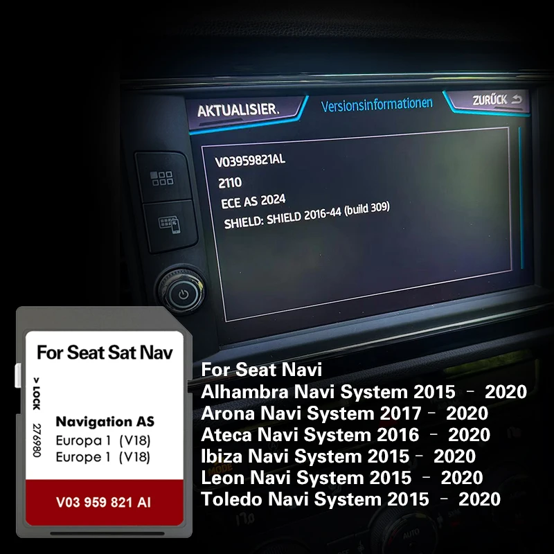 AS V18 Suitable For Seat Accessories GPS Navigation 32GB Memory SD Card Map - £31.51 GBP