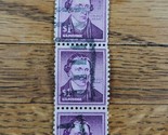 US Stamp Patrick Henry $1 Used Vert Strip of 3 - $2.84