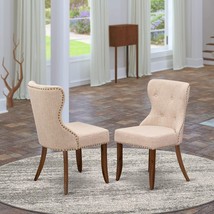 East West Furniture Sip8T04 Wood Upholstered Dining Chairs Include Antique - £176.04 GBP