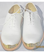 Men Siena White Crocodile Gold Toe golf shoes by Vecci - $461.55 CAD