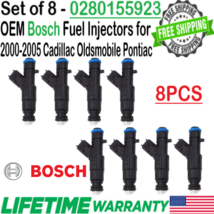 Genuine Bosch 8Pcs Fuel Injectors for 2000, 2001, 2002 Cadillac Eldorado 4.6L V8 - £102.83 GBP