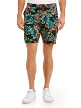 George Men&#39;s Casual Flat Front Shorts Size 36 Black Floral   9&quot; Inseam NEW - £11.16 GBP