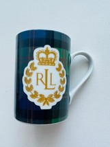 LAUREN Ralph Lauren RLL Knockhill Tartan Plaid Coffee Cup Mug Green - £55.24 GBP
