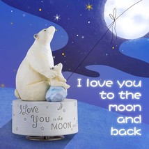 Polar Bear Music Box Figurine Sculpted Hand Painted Musical Figure Gifts for Dau - £52.64 GBP