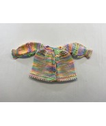 Hand Knitted Baby Girls Long Sleeve Button Up Cardigan Sweater Multicolo... - $10.86 CAD