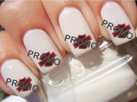 Maroon Red Harley Motorcycle Salon Quality Nail Art Decals - $230.55 MXN