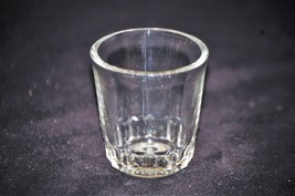 Old Vintage Ribbed Bottom Clear Shot Glass Mini Mug Man Cave Bar Barware Tool - £5.53 GBP